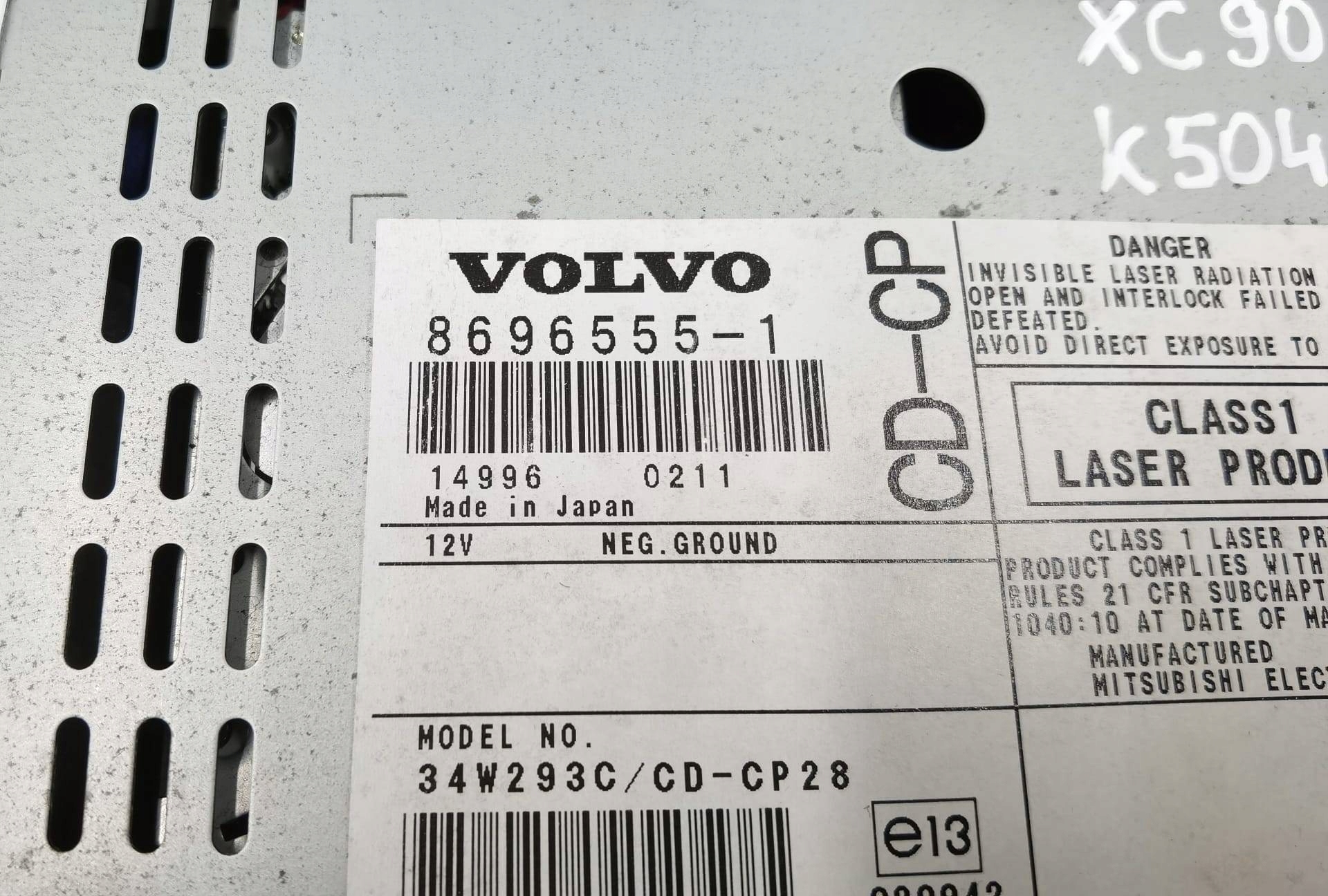 Radio samochodowe Volvo XC90 2003 86965551