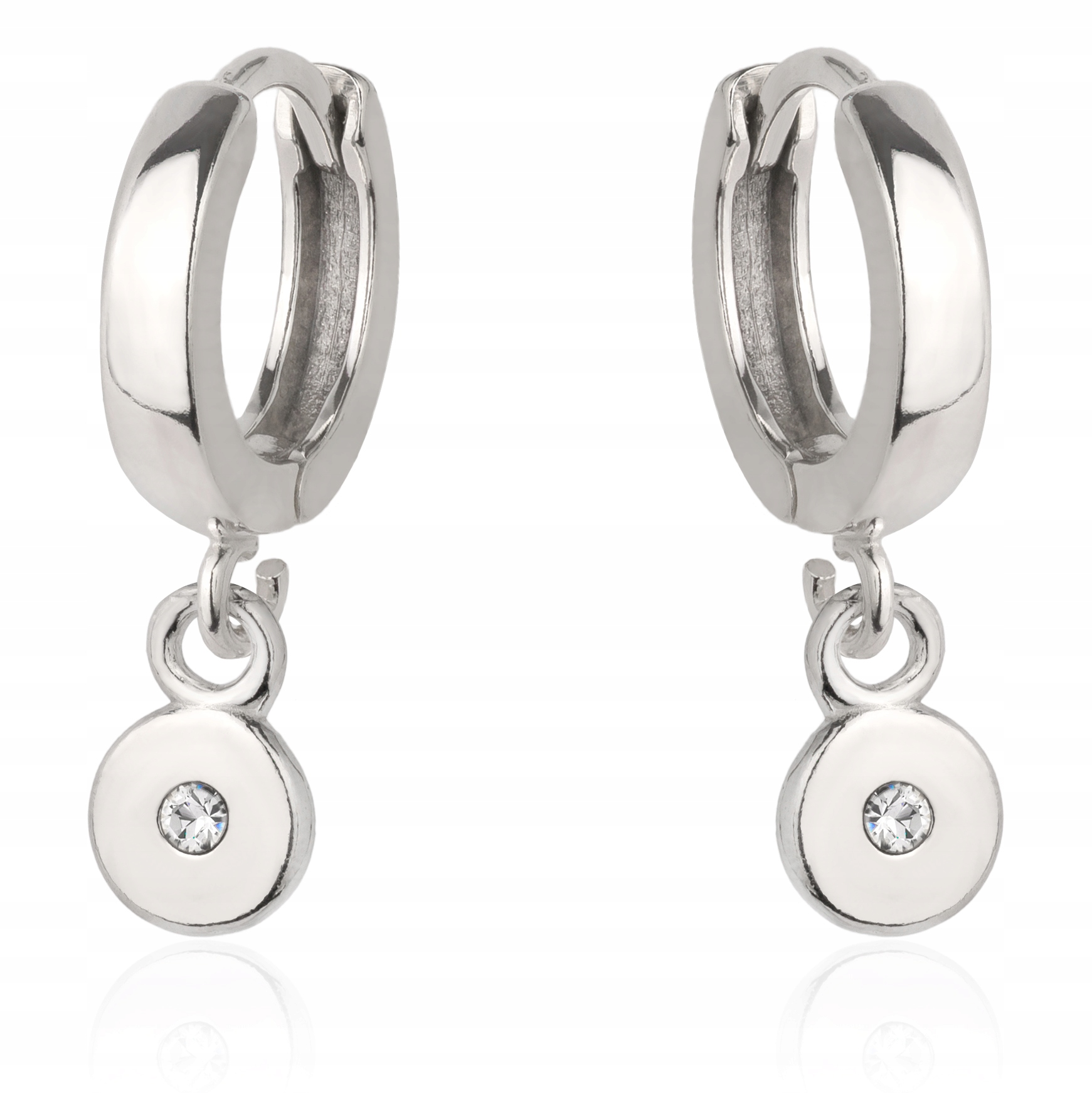 Stříbrné náušnice kolečko Swarovski stříbro 925