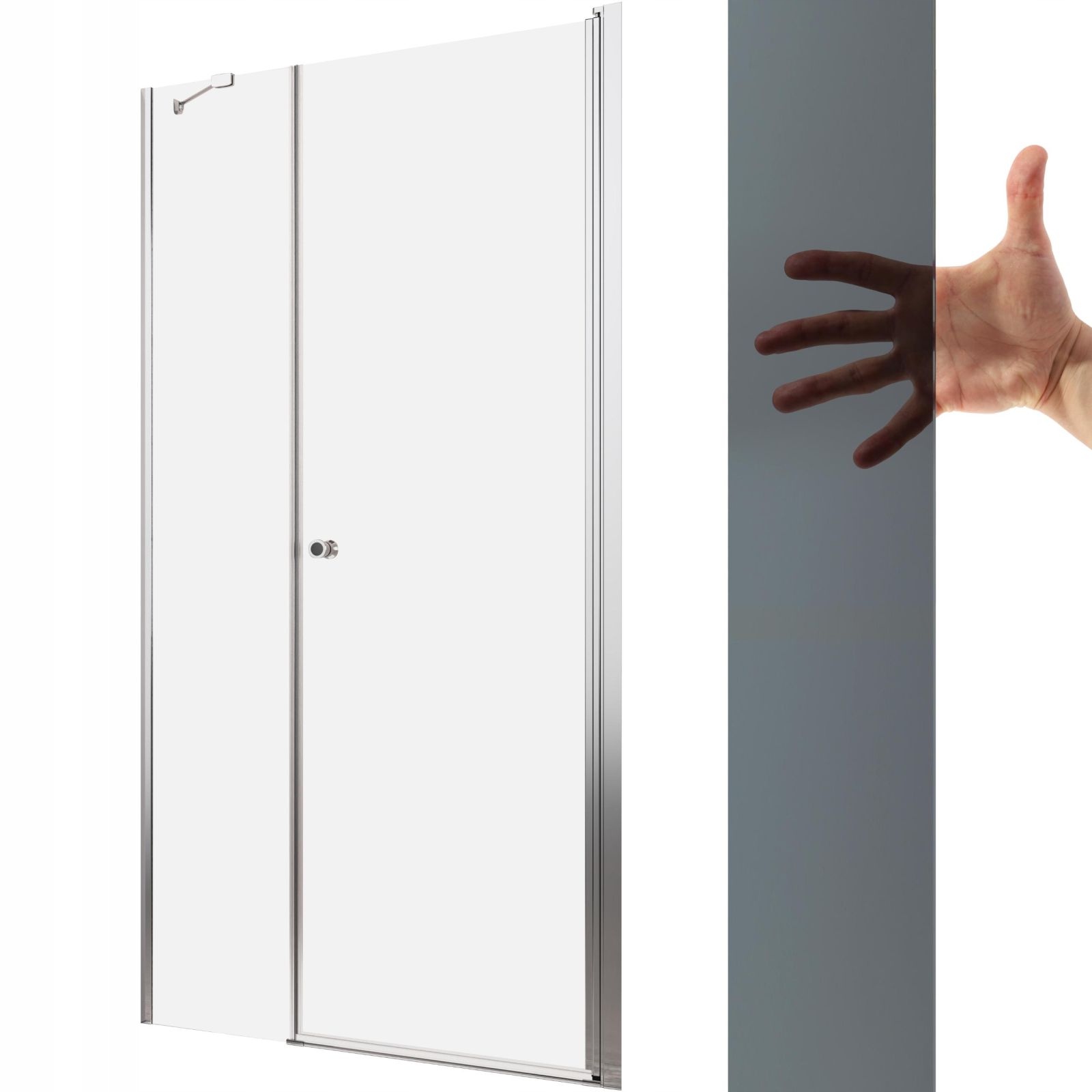 Drzwi prysznicowe szklane prysznic 100 P grafitowe