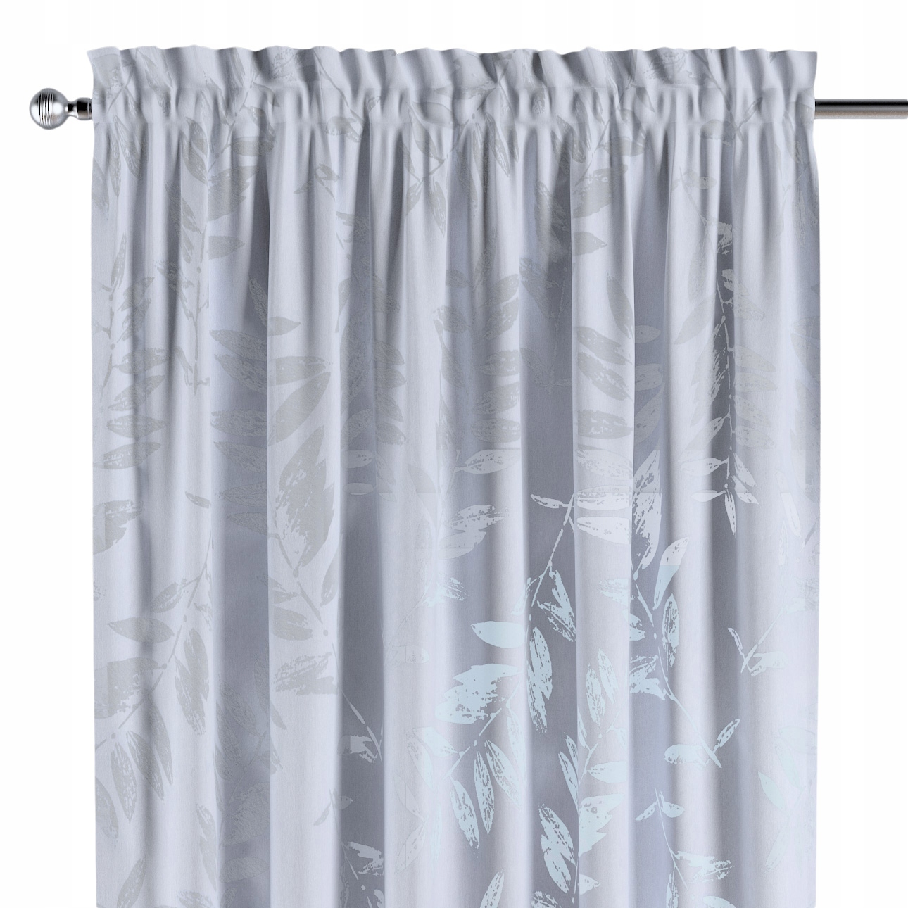 Záves na kanáli s ofinou 1 ks 130x245 cm biely