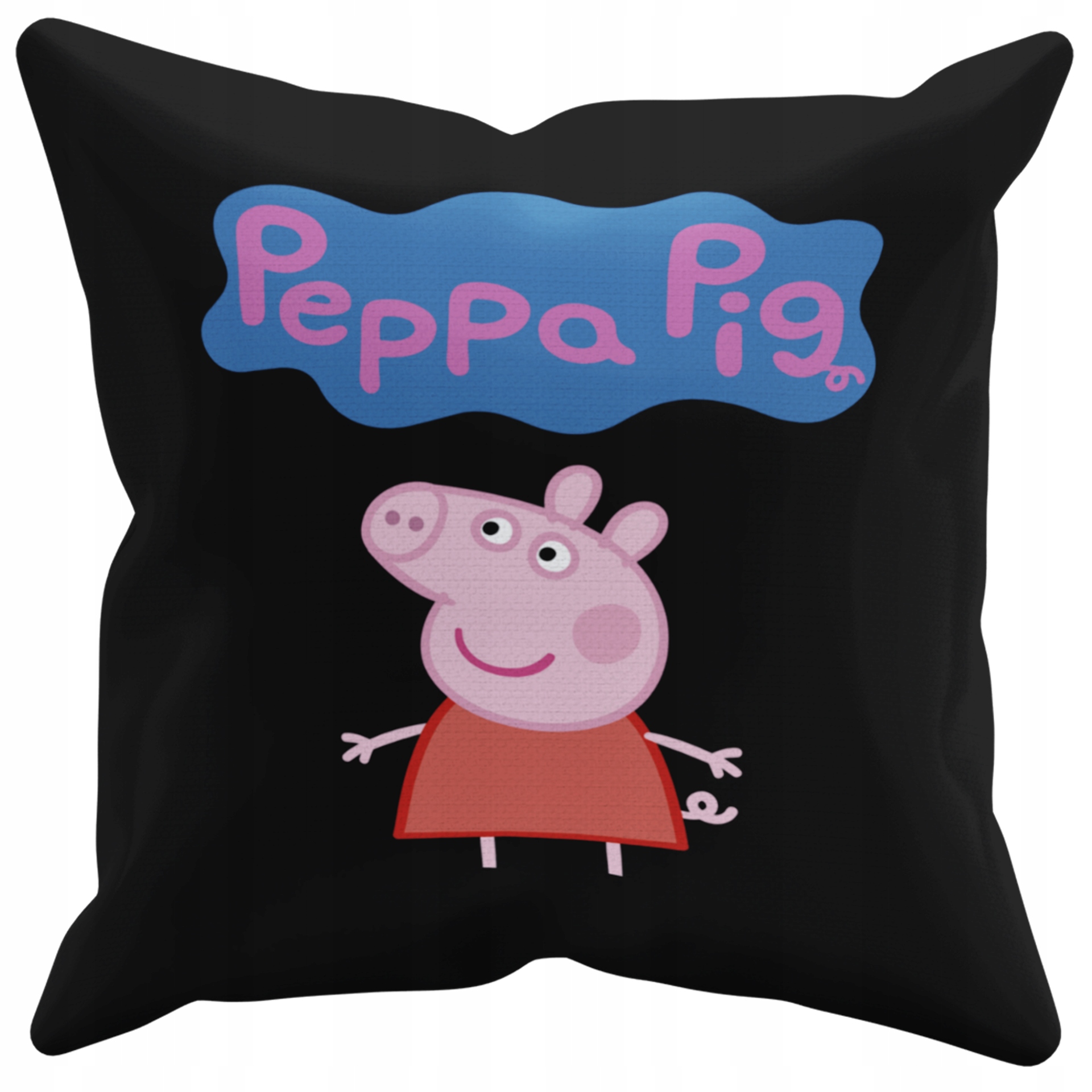 POSZEWKA NA PODUSZKĘ JAŚKA DO PRZEDSZKOLA RÓŻOWA BAJKA + IMIĘ GRATIS Kolor dominujący czerń
