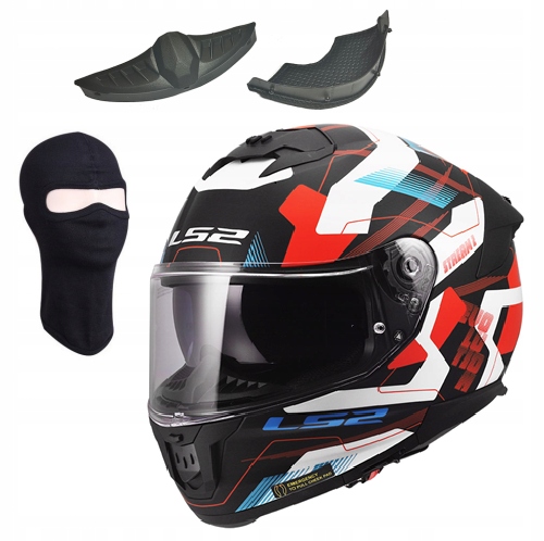 LS2 FF808 Stream II Mika White Blue Red športová prilba s mixom XXL