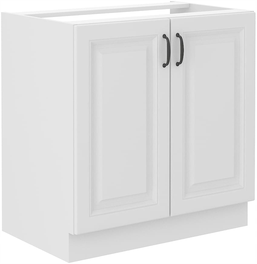 Bílá Kuchyňská Skříňka Stilo Pod Dřez 80 CM 2 Přední Strany