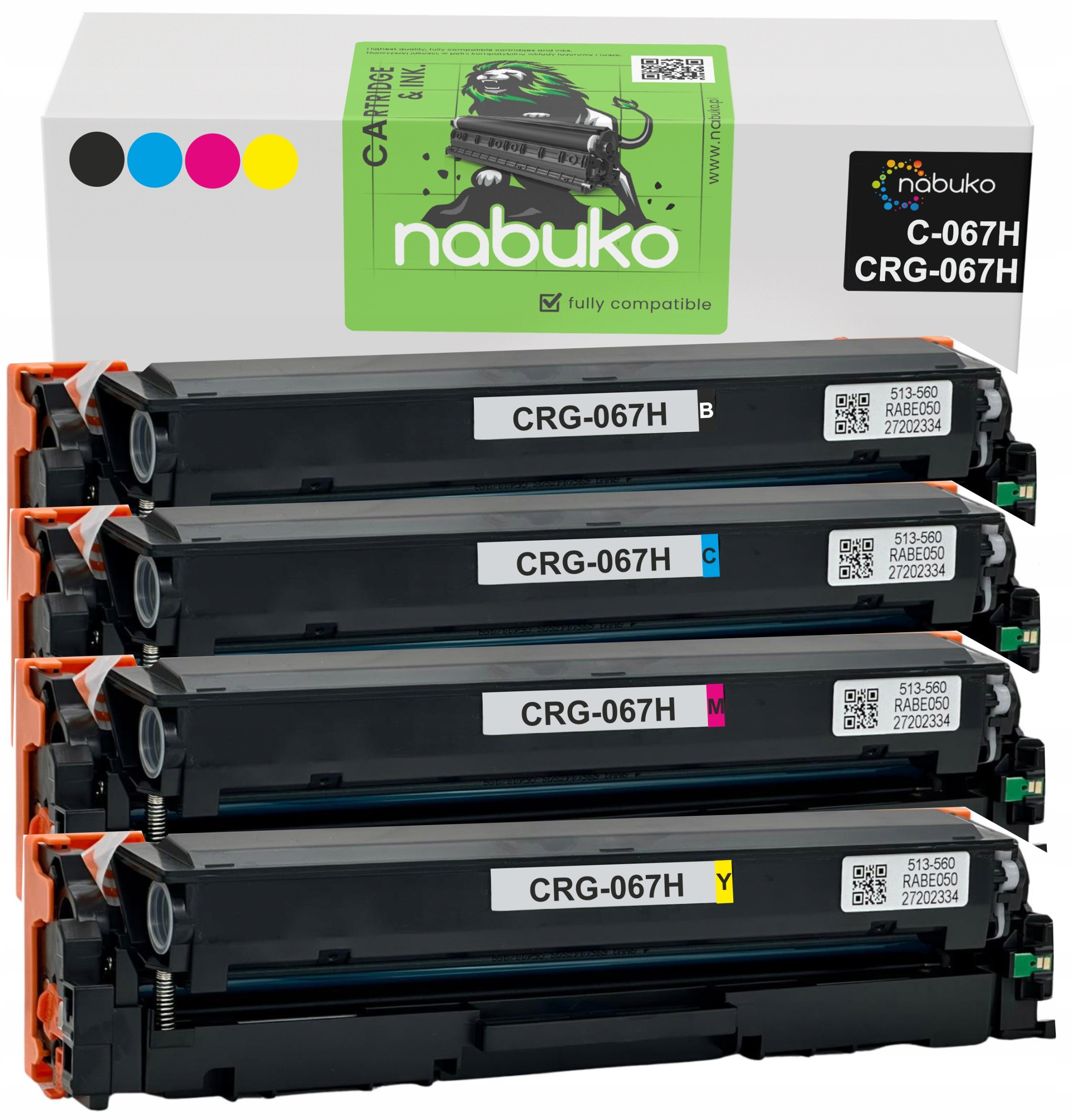 4x Toner 067H zamiennik do Canon MF657Cdw MF655Cw MF655Cdw MF651Cw CRG-067H