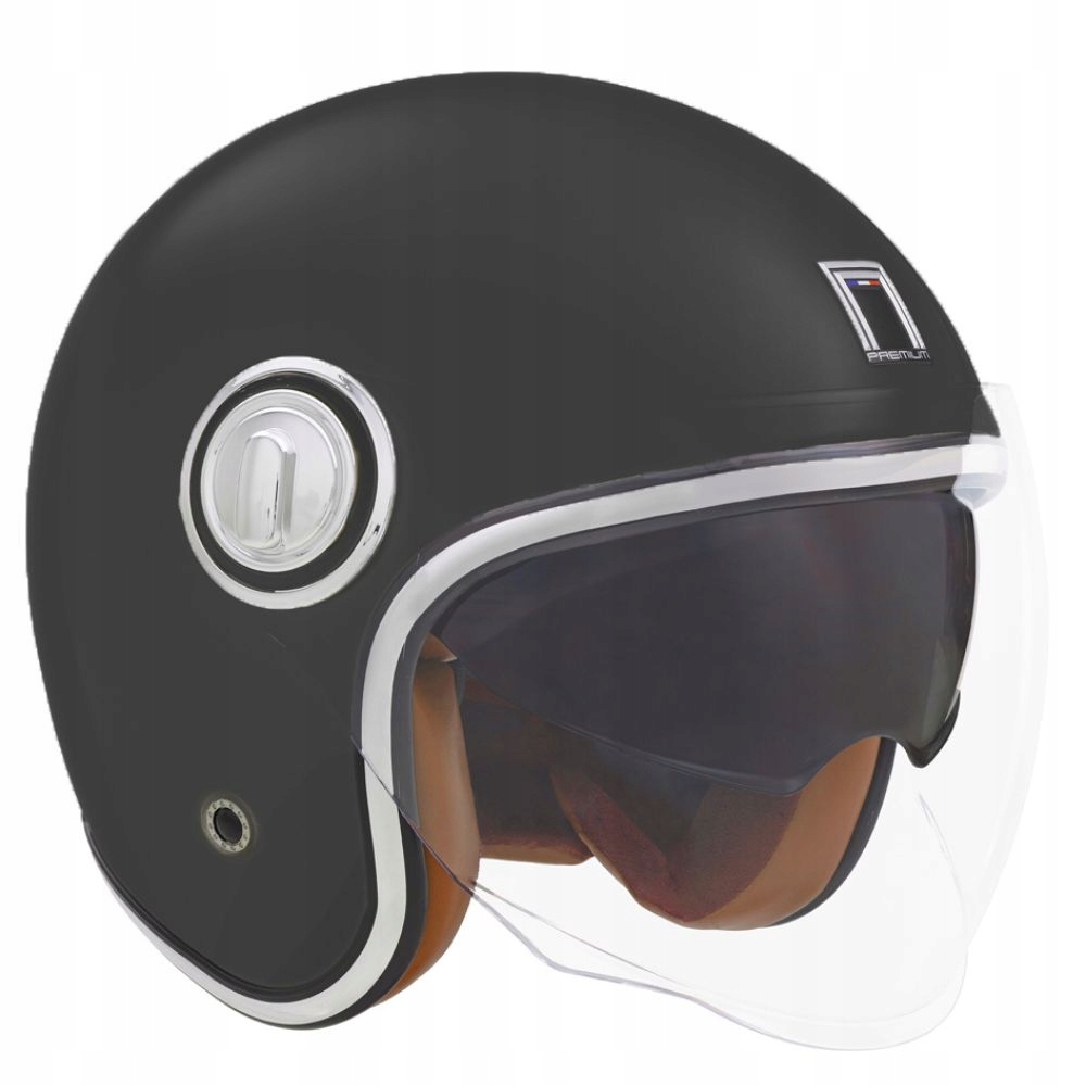 Nox Premium Otvorená Prilba Jet Heritage Solid Čierna Matná XL