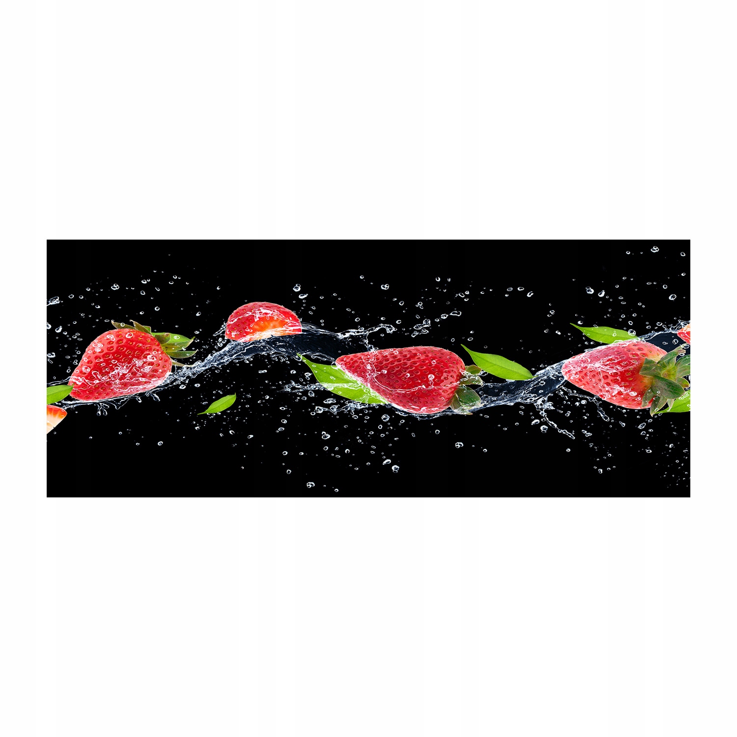 

Foto obraz szkło akryl Truskawki i woda 125x50 cm