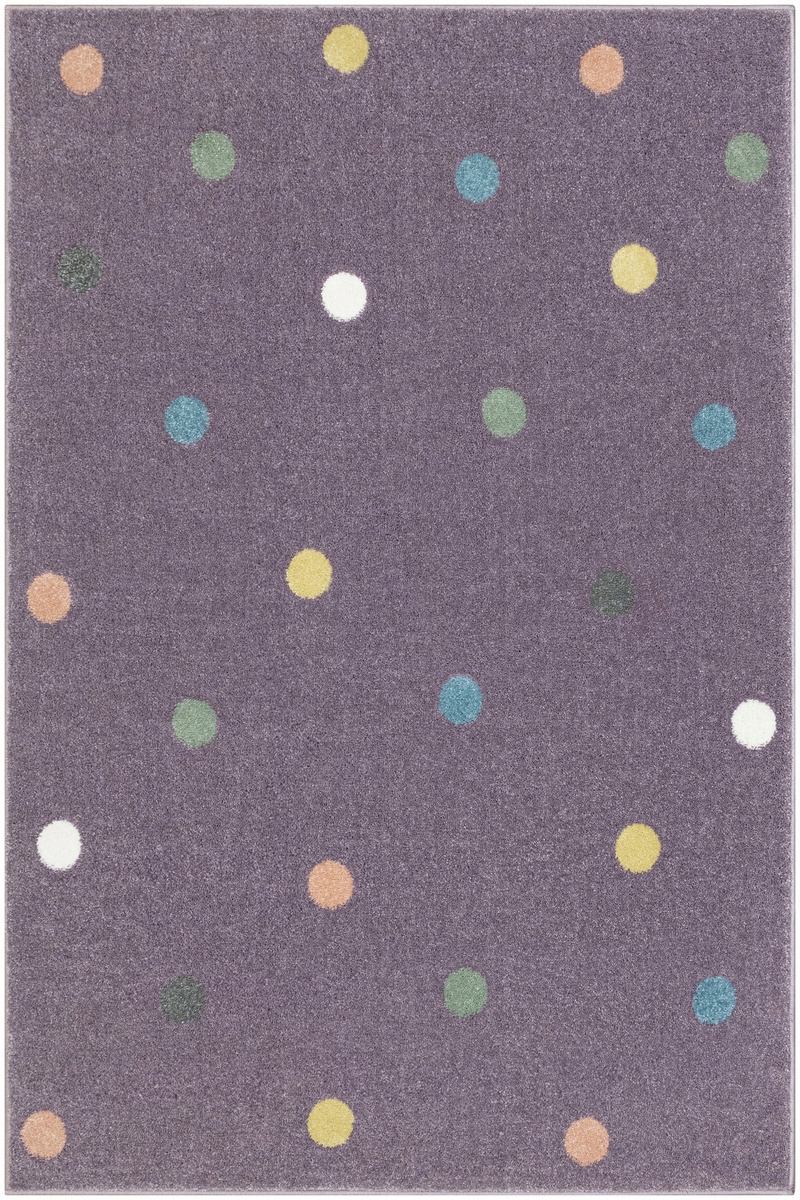 Dywan Dziecięcy Pastelowy W Kropki Grochy Fioletowy Turkus Lima 200x290 cm