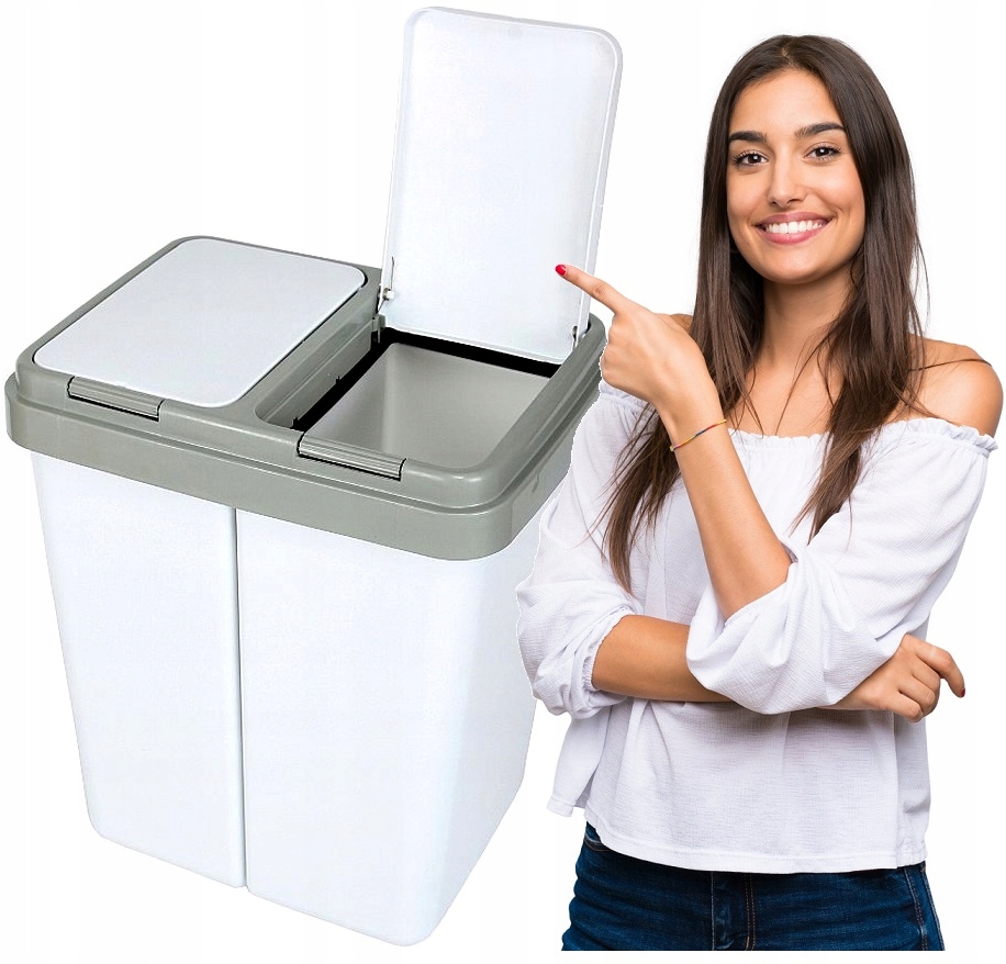 Levně Košík Na Smieci 50L 2x 25L S Automatickým Příběhem