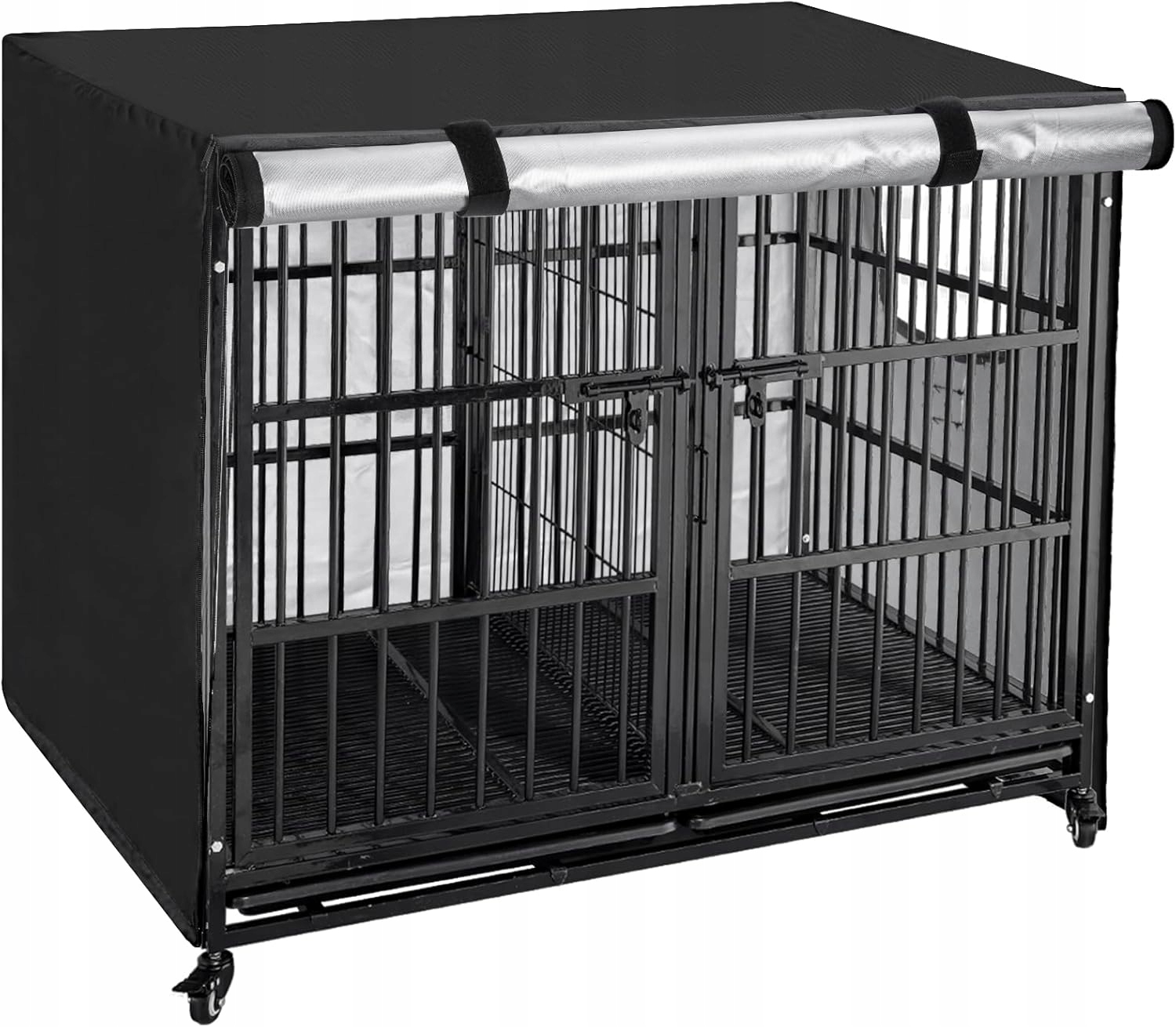 Levně Obal na klec pro psa Černý 91x61x64 cm