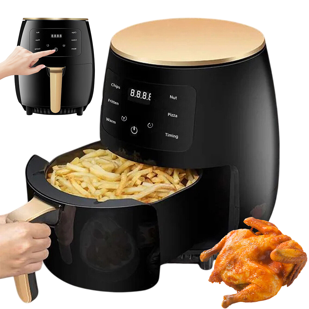 Horkovzdušná Fritéza 6 L S Funkcí Pizzy A Dotykovým Displejem – Bez Oleje