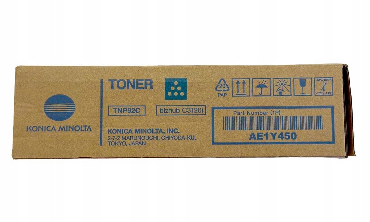 Originální toner TNP-92C (TNP92C) AE1Y450 pro Konica Minolta bizhub C3120i