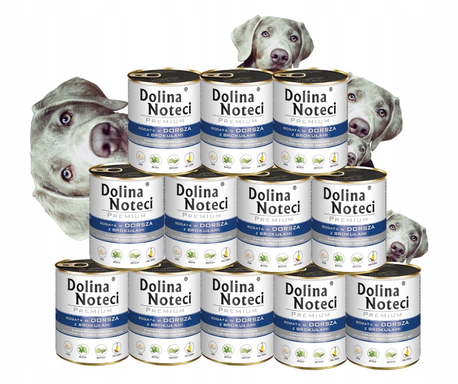 Levně Krmivo pro psy Dolina Noteci Příčesek s brokolicí, sada 12x800 g