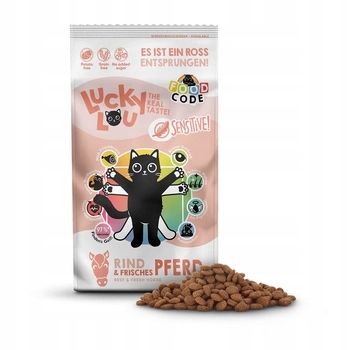 Lucky Lou Food Code 1,7 kg Sensitive Hovězí a koňské maso pro citlivé kočky