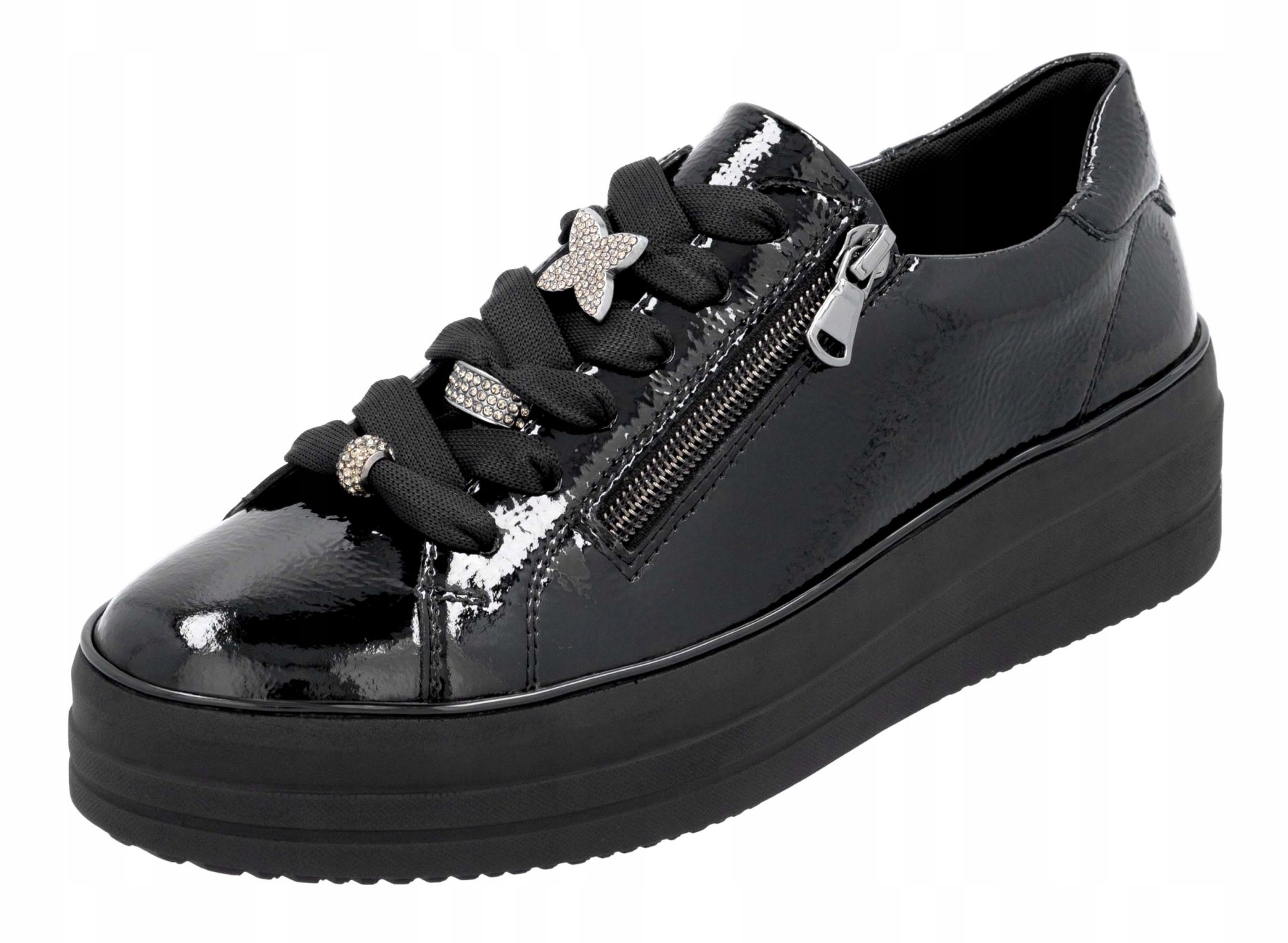 Remonte D1C09-00 vel.37 černé polobotky tenisky Rieker Soft