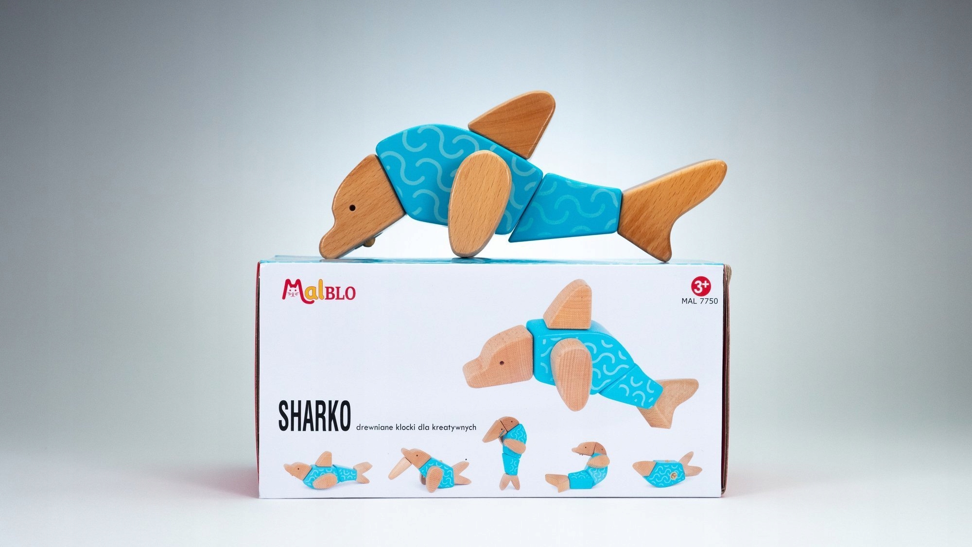 DREWNIANE EKOLOGICZNE KLOCKI KREATYWNE ZWIERZĘTA Kod producenta 0277503