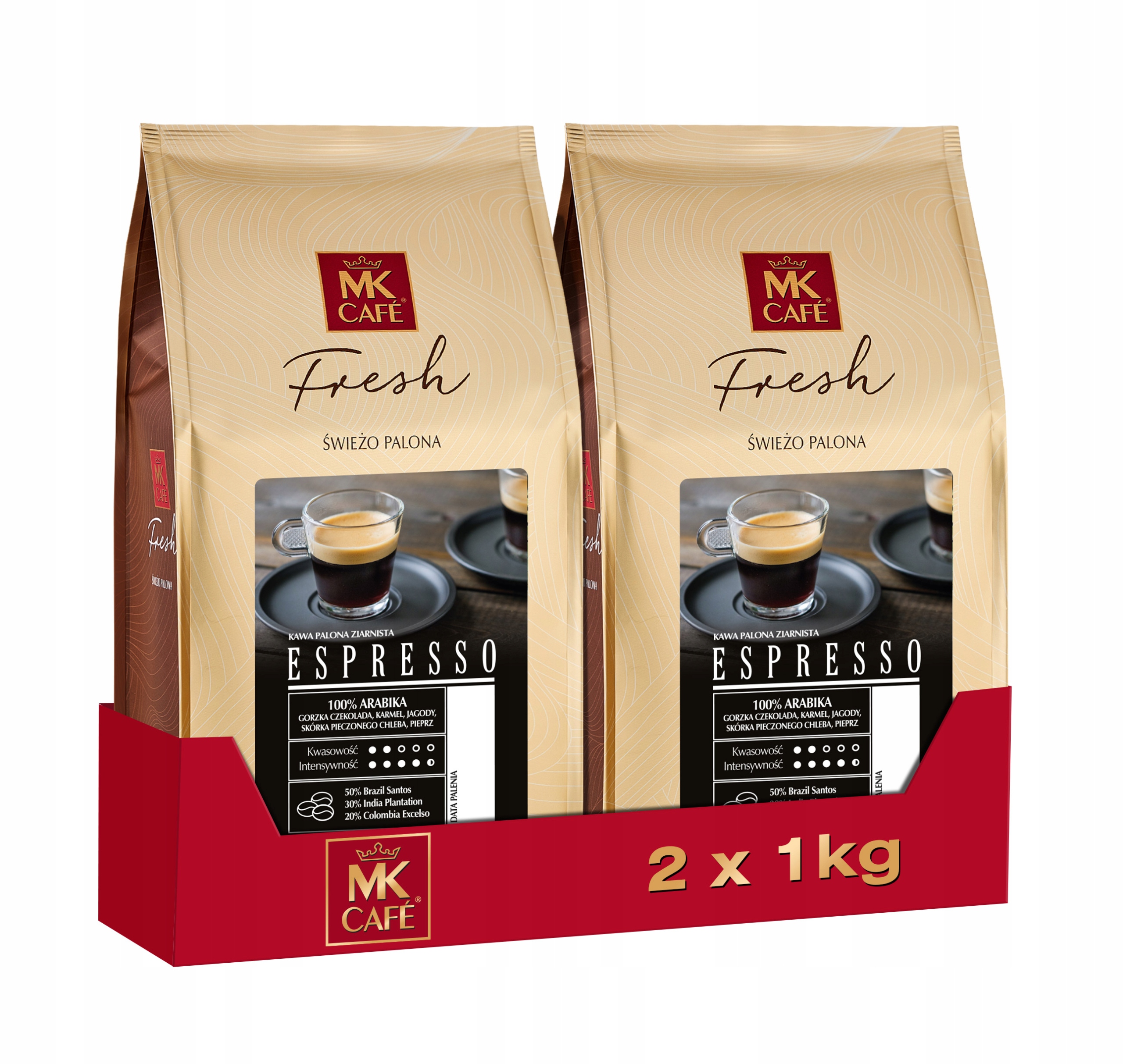 Levně Káva zrnková Mk Cafe Fresh Espresso 2x1 kg
