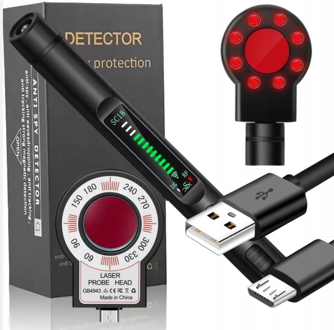 Wykrywacz podsłuchów Anytech SC18 z detekcją GPS i kamer