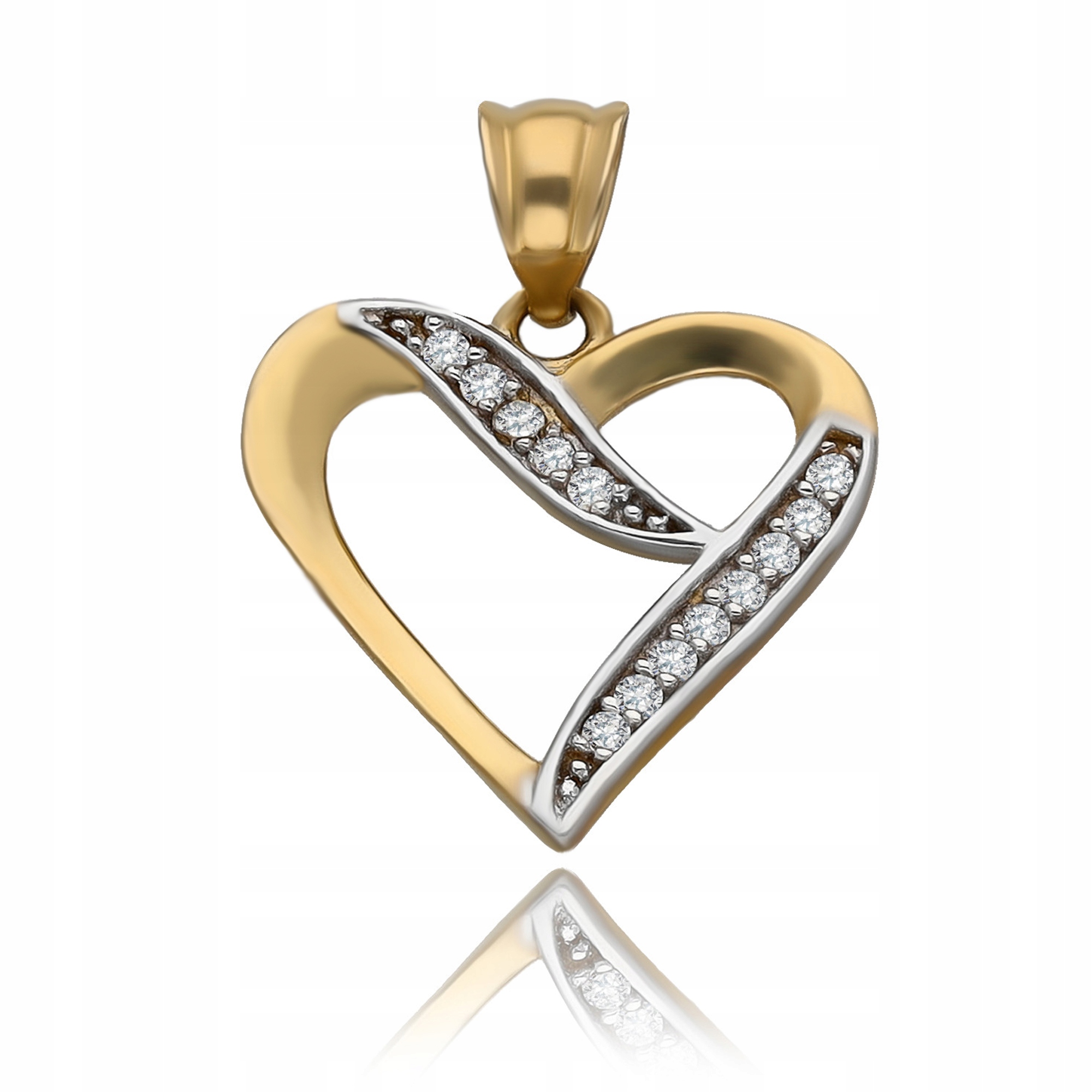 Zlatý Přívěsek Srdce Srdíčko Se Zirkony zlato 585