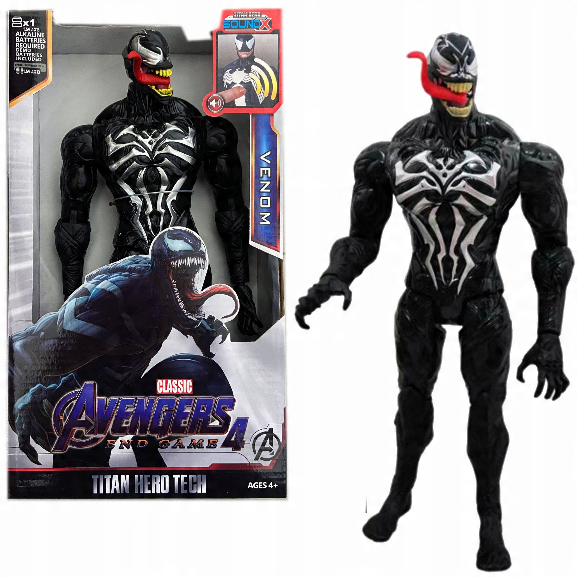 

Duża Ruchoma Figurka Avengers Venom Czarny Dźwięk