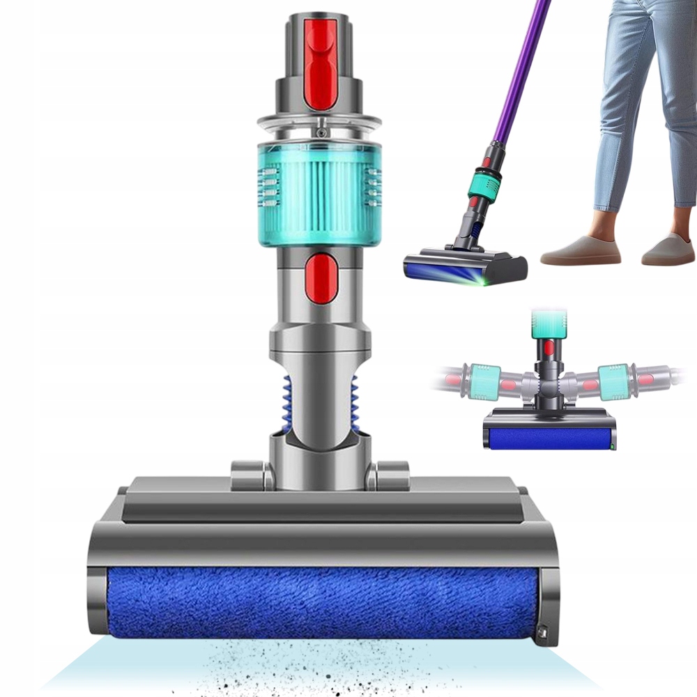 Turbo Čisticí Led Kartáč Pro Dyso V7 V8 V10 V11 V15 Čistí A Suší Podlahy