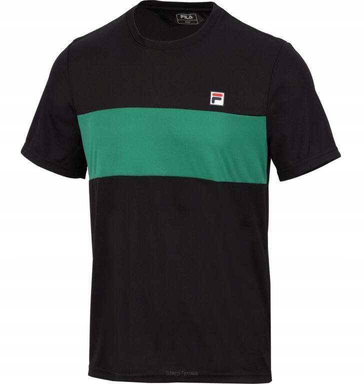 Koszulka tenisowa Fila T-shirt Bosse czarno-zielona M