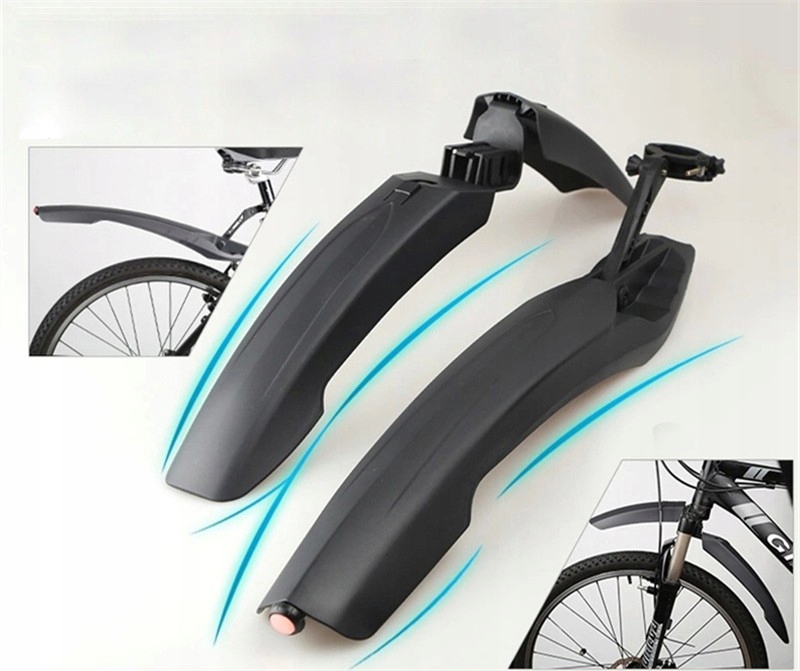 BŁOTNIKI ROWEROWE WACHLARZE LED 26 27 28 29 CZARNY Waga 350 g