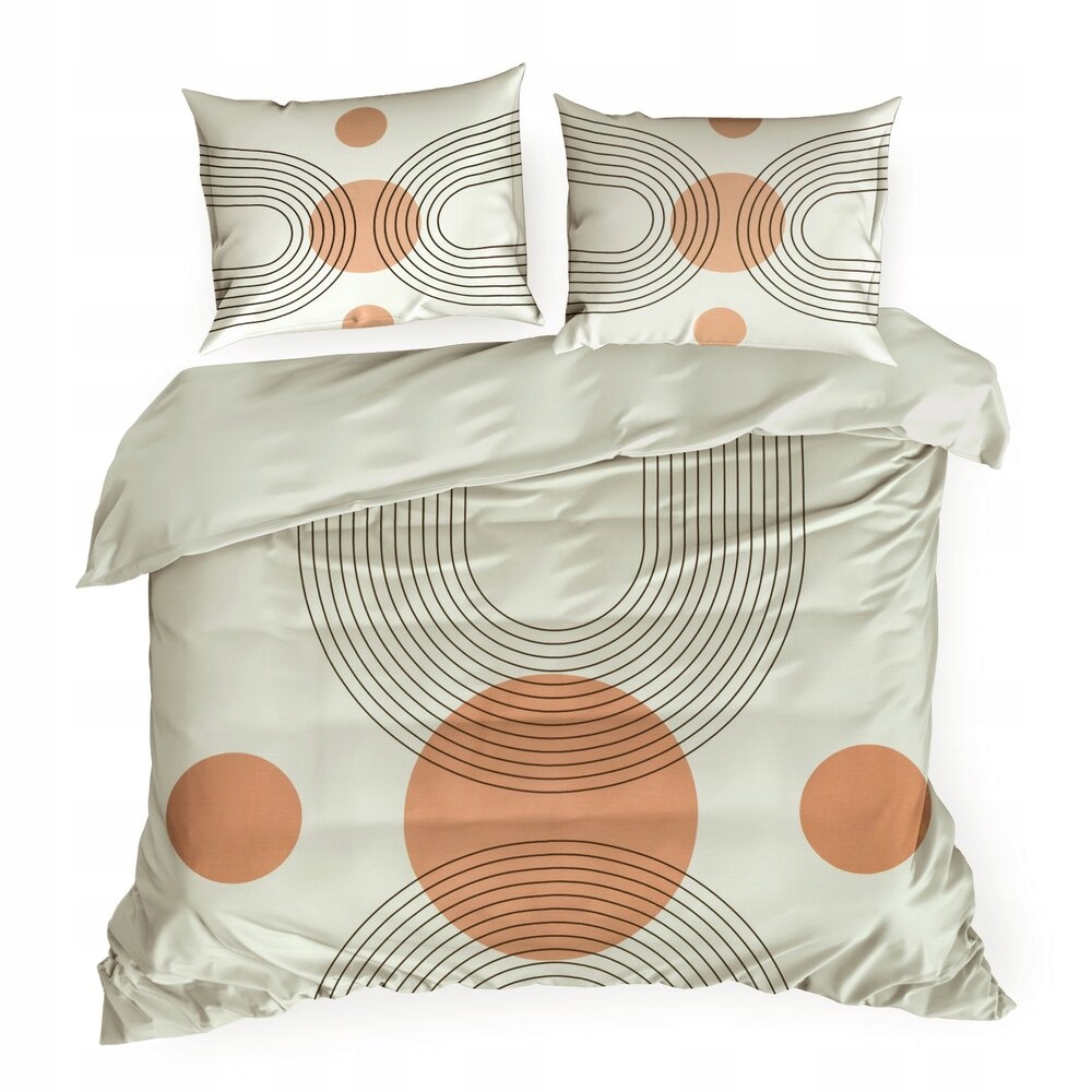 Povlečení Spring 160x200 Eurofirany krémová kubistická geometrie