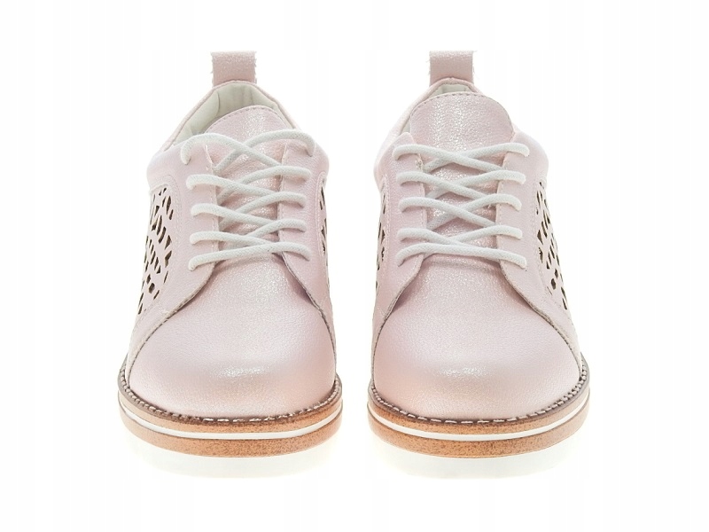 Buty ażurowe na platformie A19-7082 Pink r.39 Wzór dominujący bez wzoru