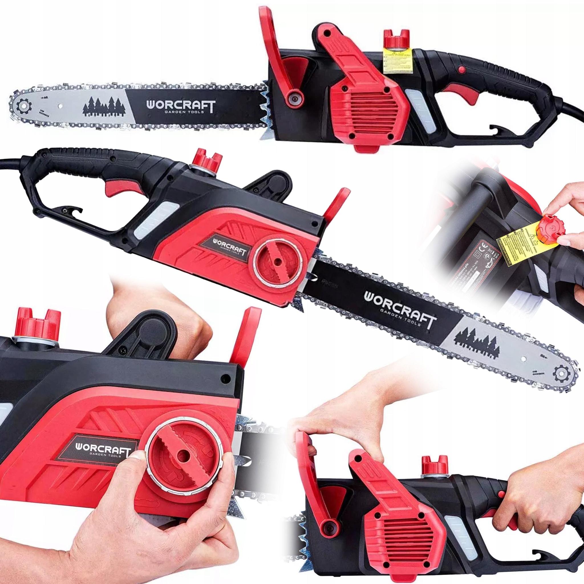 Piła Łańcuchowa Worcraft GC22-16E Elektryczna Pilarka Gałęziówka 2200 W