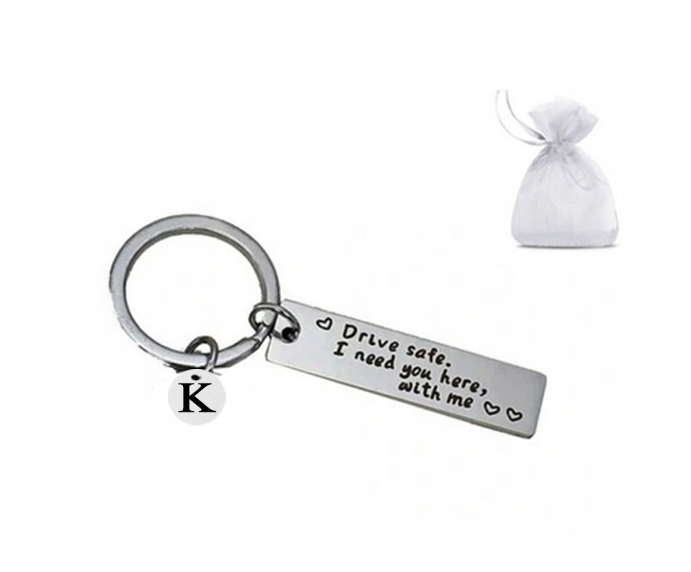 Gift Brelok Drive Safe Grawer Litera Inicjał C327