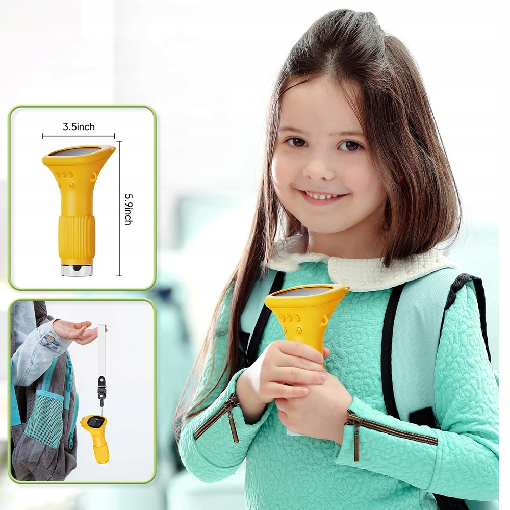 Edukacinis skaitmeninis mikroskopas vaikams, 150x, 2″ ekranas, 8 LED, 600 mAh, geltonas – skaitmeninio mikroskopo konstrukcija