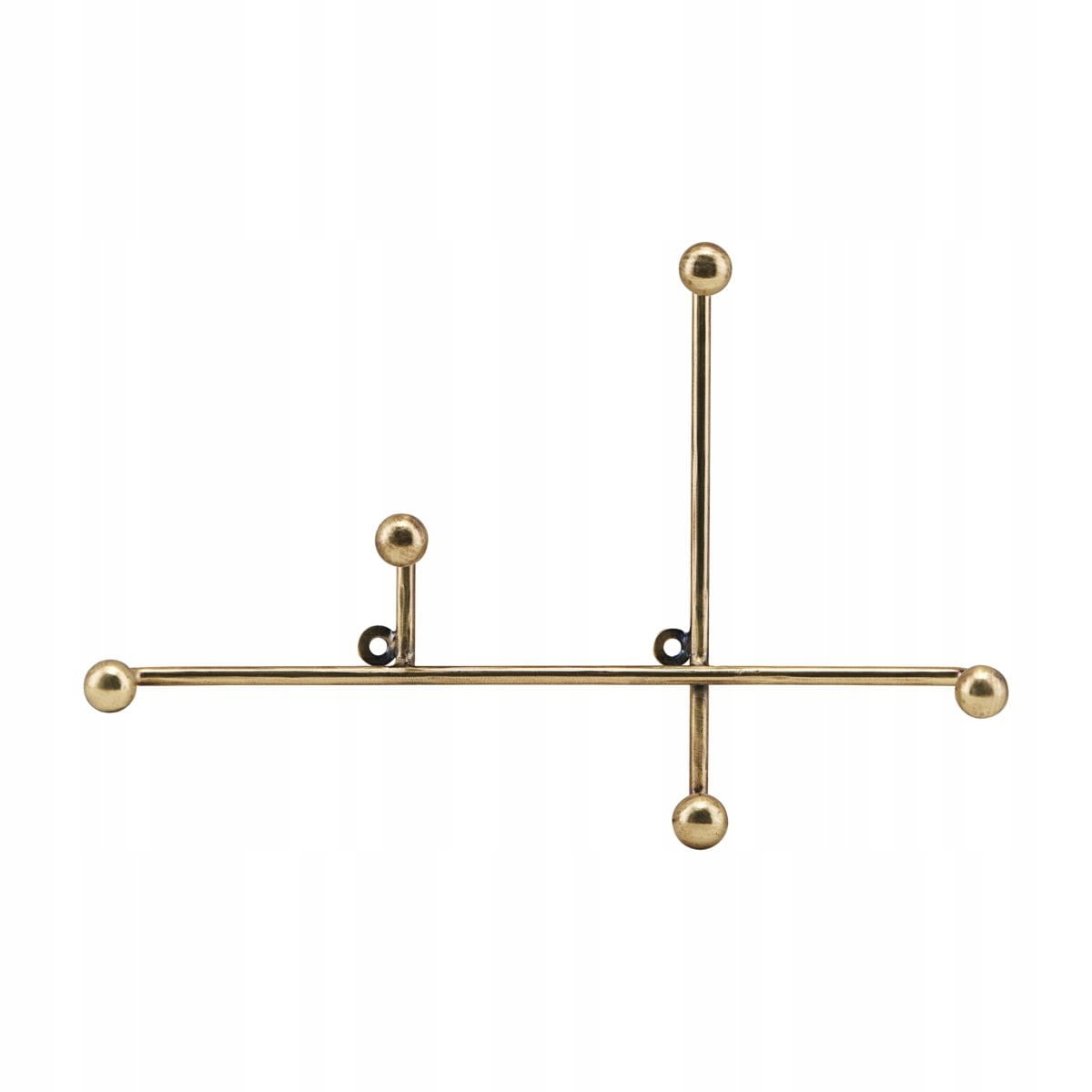 House Doctor Prea Nástěnný věšák na oblečení Antique Brass, odstín zlatý