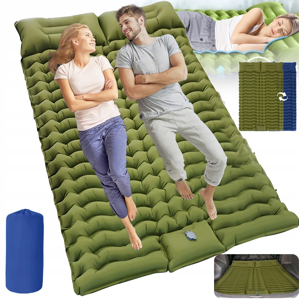 Matrace Pro Dvě Osoby Na Kempování Vestavěná Nožní Pumpa 200*130*10 CM