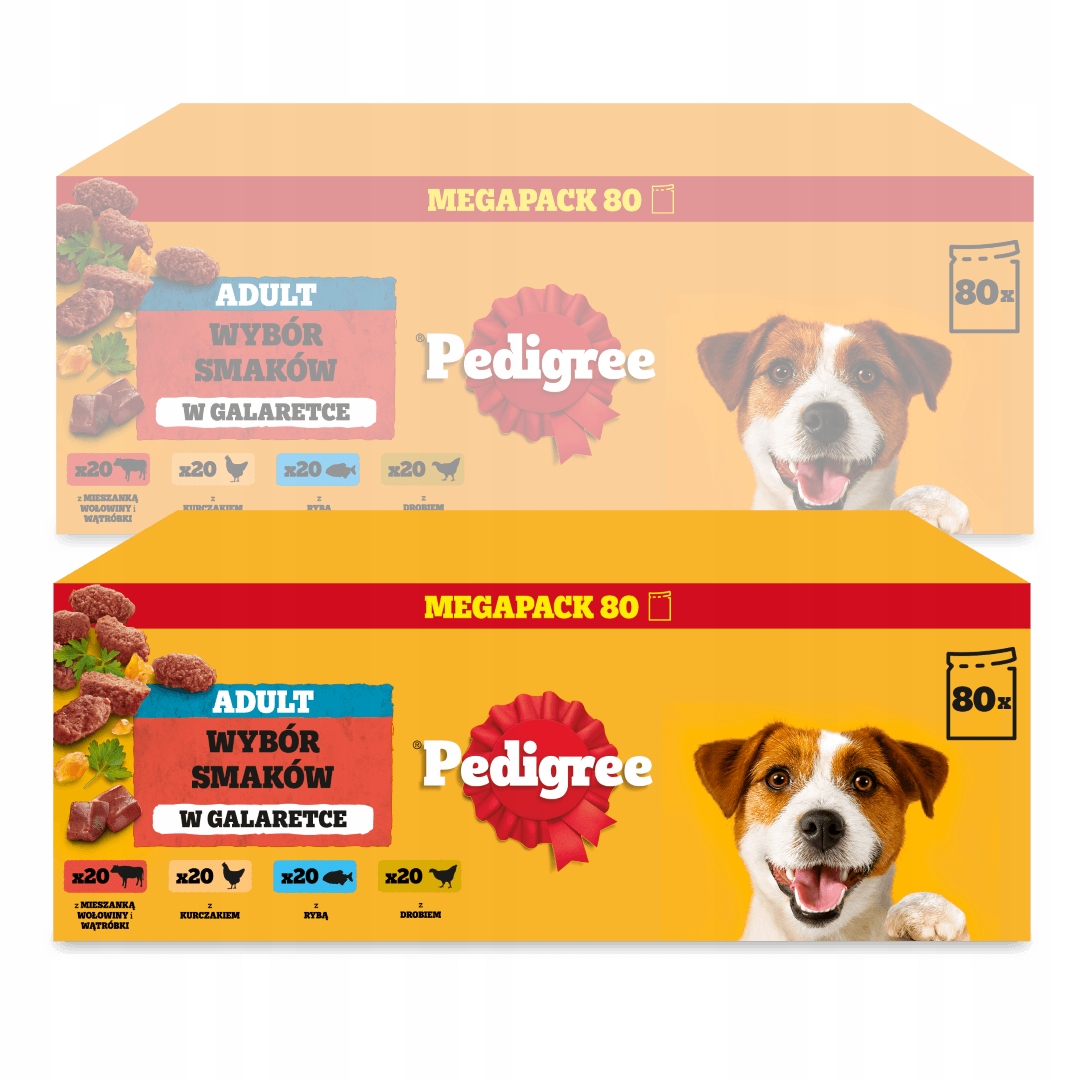 Levně Pedigree Adult Vlhké Krmivo pro psa 160 x 100 g Výběr příchutí v želé