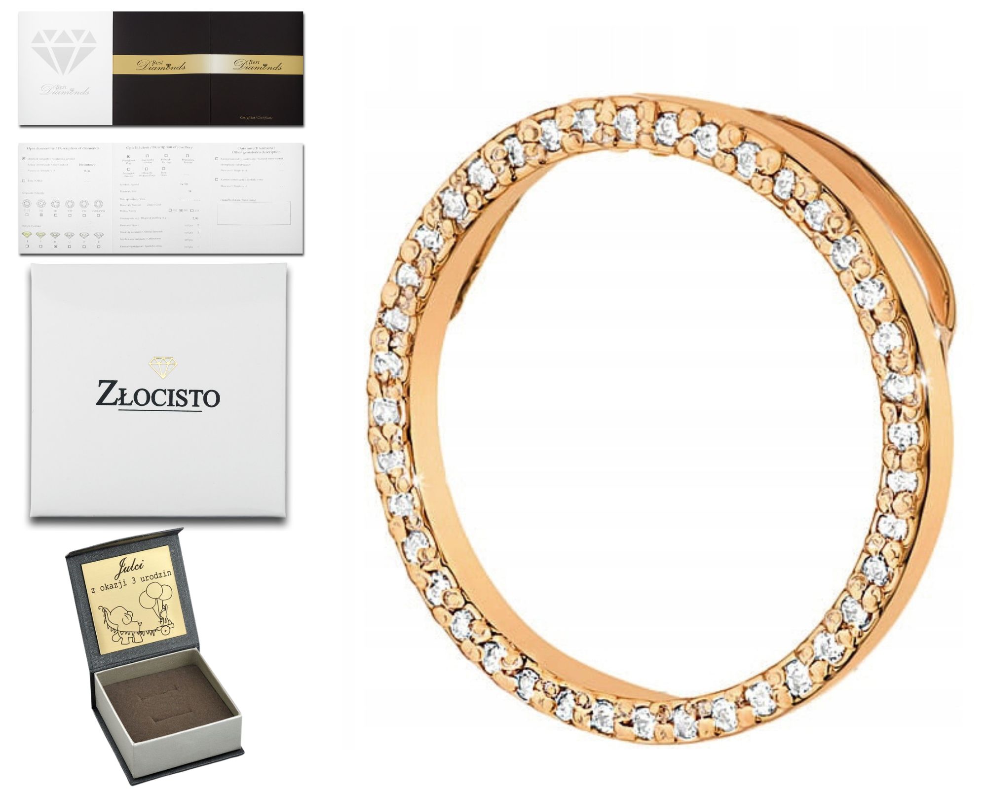 Přívěsek Z Růžového Zlata S Brilianty Přívěsek