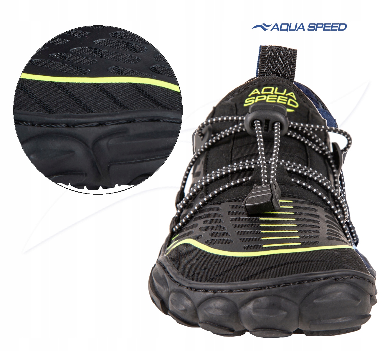 Buty do wody plażę jeżowce pływania AQUA SPEED Salmo 38 r.45 Kolor dominujący czarny