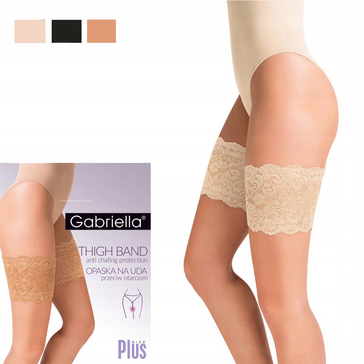 

Opaska na uda koronkowa Gabriella ecri 1/2