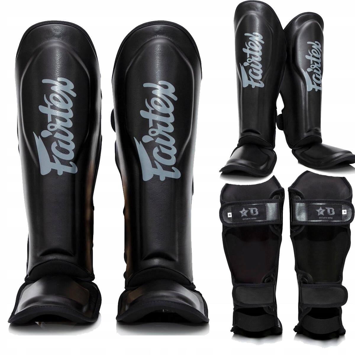 Ochraniacze Na Piszczele Fairtex x Booster Skintex Czarne r. M
