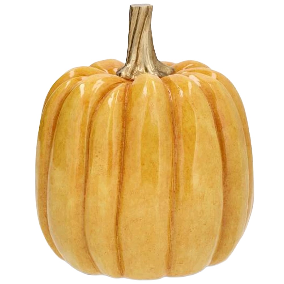 Figurka Dýně Žlutá Ozdobná Na Halloween Podzim Balkon Terasa Do Domu Ozdoba