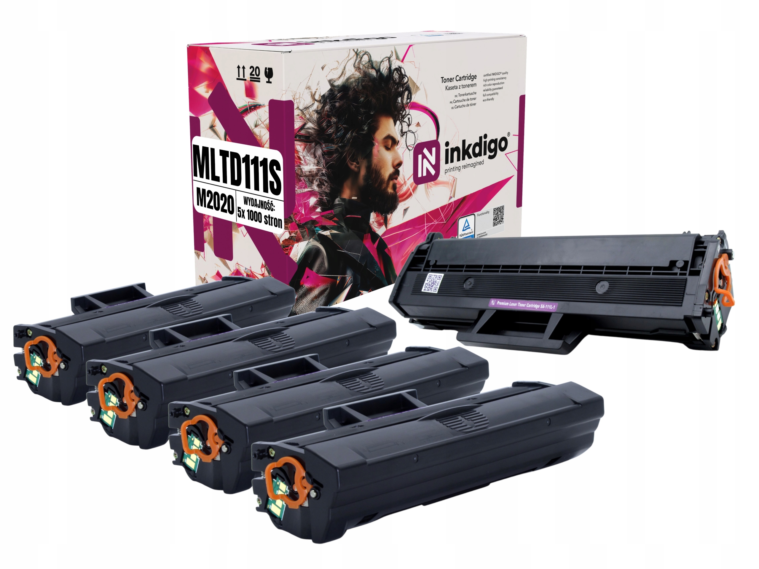 5x Toner pro Samsung MLT-D111S PROM2070 M2070W Samsung Xpress M2022 Toner