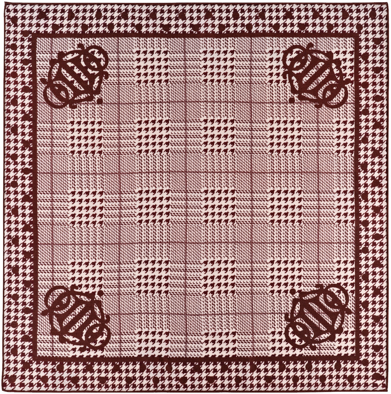 Dámský šátek na krk Vlna s hedvábím 65x65 cm s Pepitkou