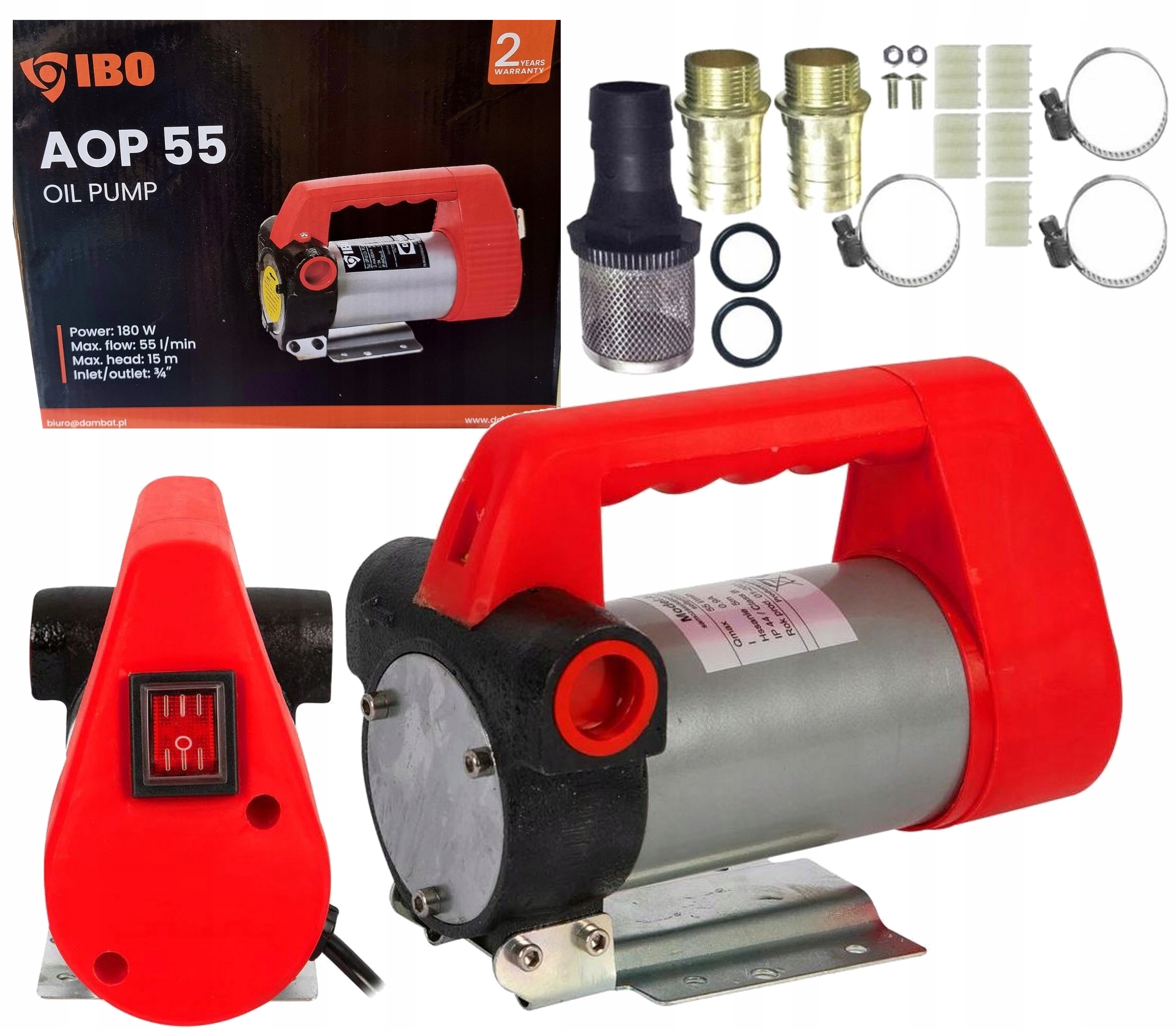 Čerpadlo Na Olejové Palivo 230V 55 L/M Malé Přenosné, Výkonné, Tiché Ibo