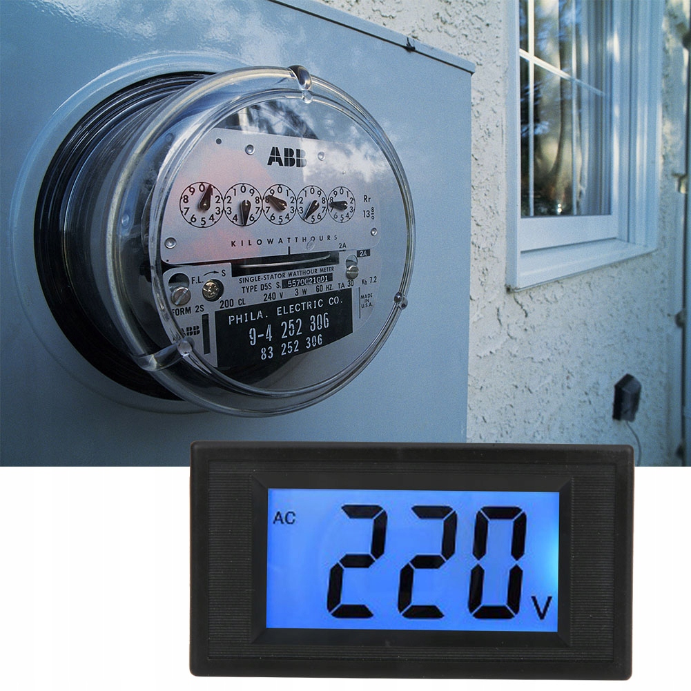 MIERNIK NAPIĘCIA WOLTOMIERZ CYFROWY LED 80-500V AC Kod producenta 259563
