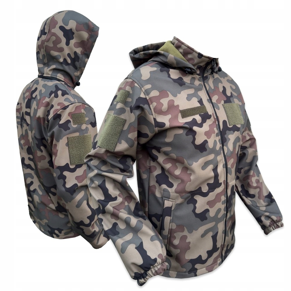 Kurtka Softshell Całoroczna Wodoodporna Morowo Tajga Woodland XXL