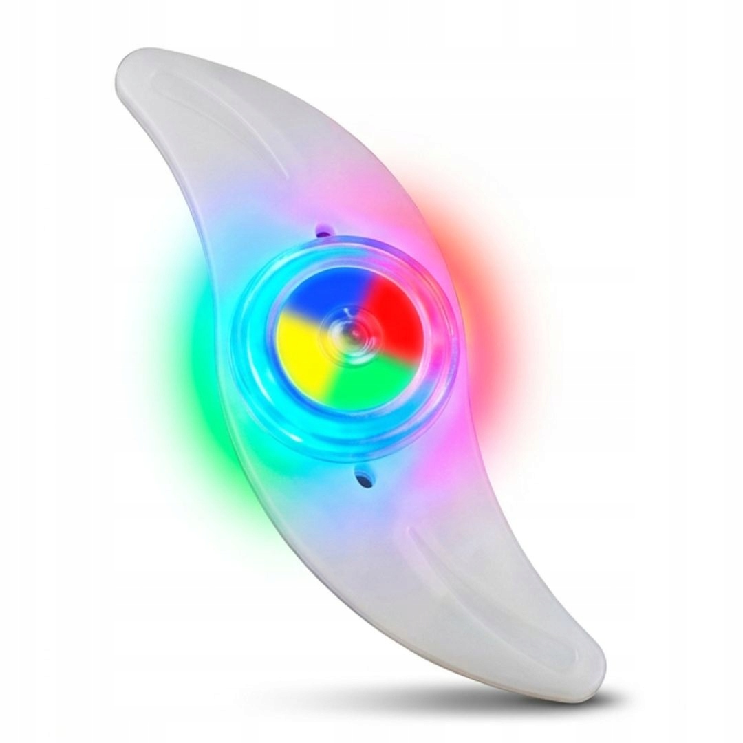 LAMPKA ROWEROWA LED NAKŁADKA NA KOŁO ROWEROWE ŚWIECĄCA W NOCY DO ROWERU 1X