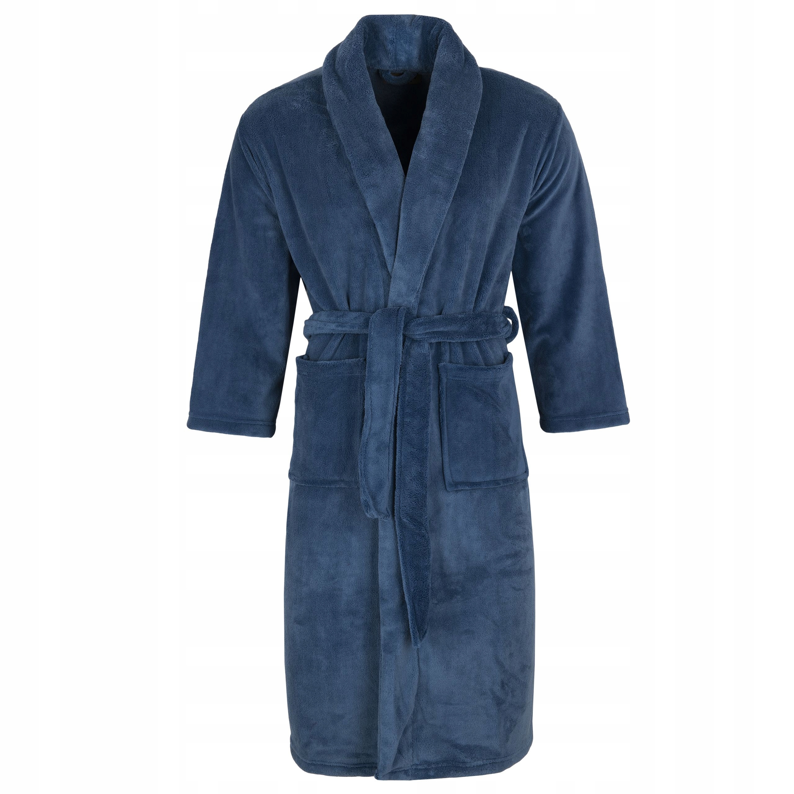 SZLAFROK MĘSKI NIEBIESKI GRUBY MIĘSISTY ROZ.M A99