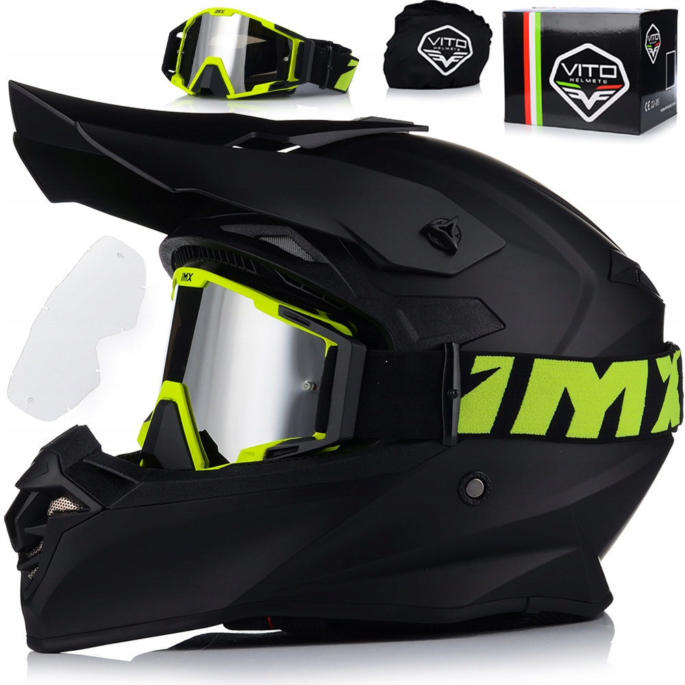 Motocyklová Prilba Vito Tivoli Okuliare IMX Off-road Enduro Cross Štvorkolka