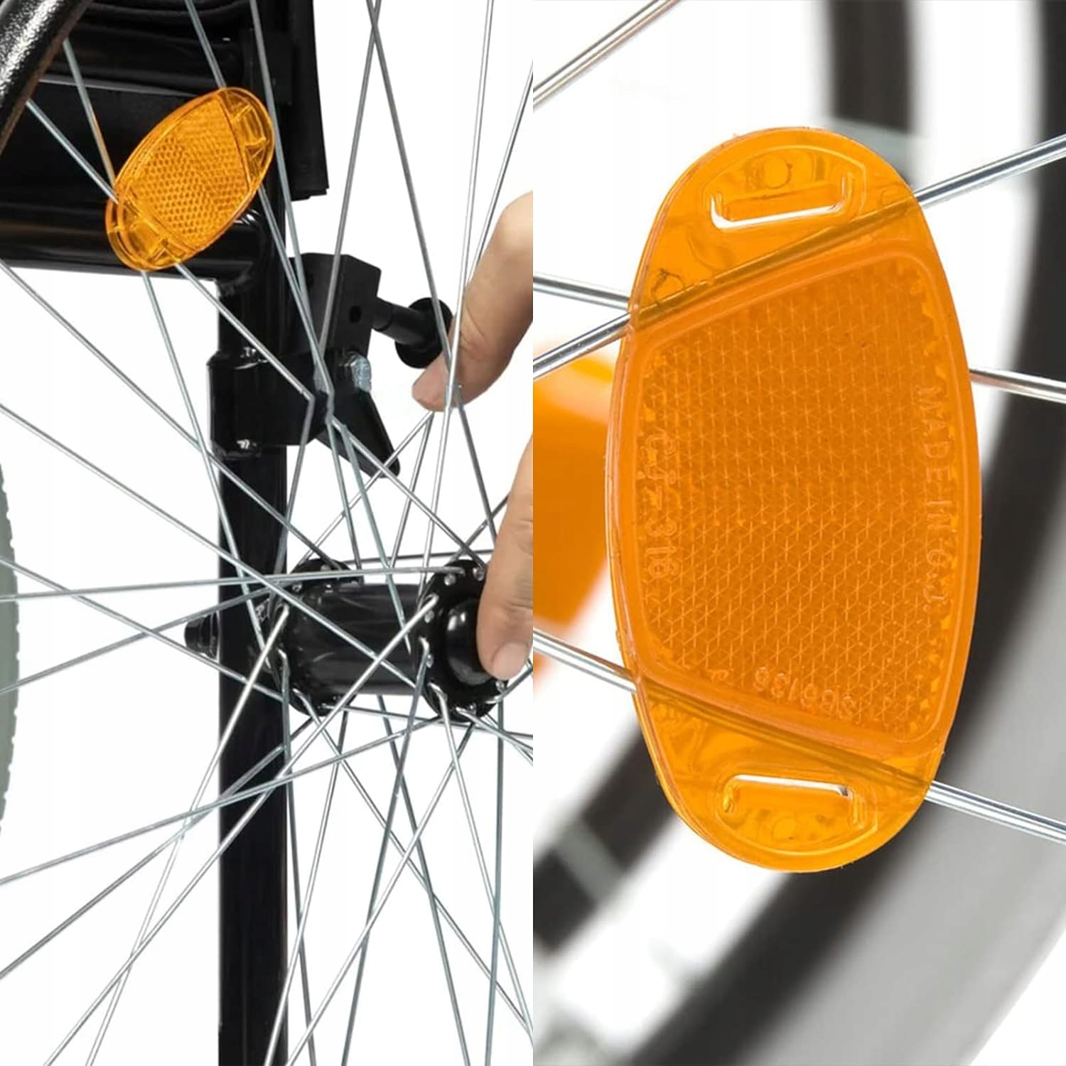 ZESTAW REFLEKTORÓW NA SZPRYCHY ROWEROWE ODBLASKI KOCIE OKO FANNITE 12 SZTUK Rodzaj pojazdu wózek widłowy