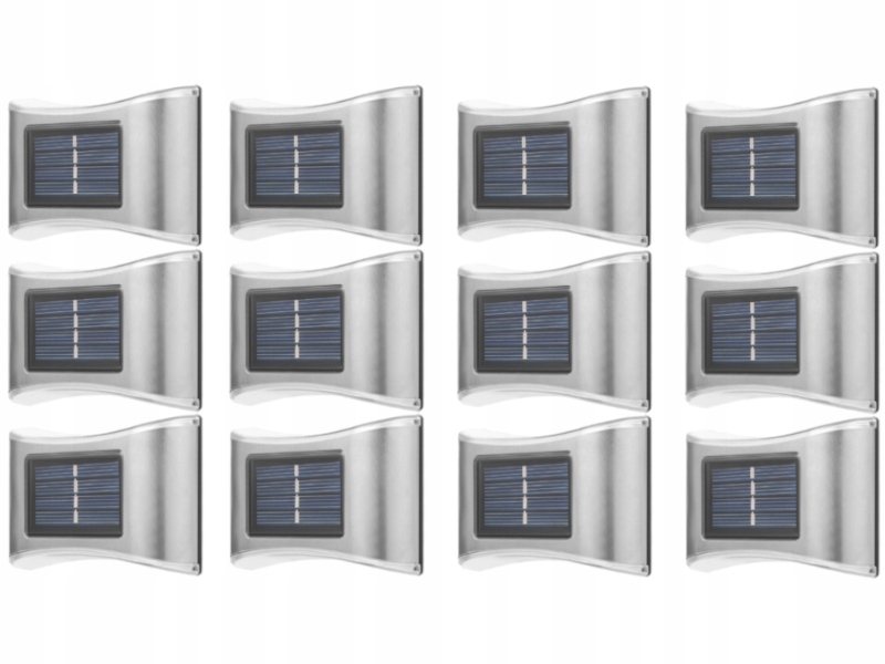 12 x Solární nástěnné svítidlo Led lampa na domek Altán