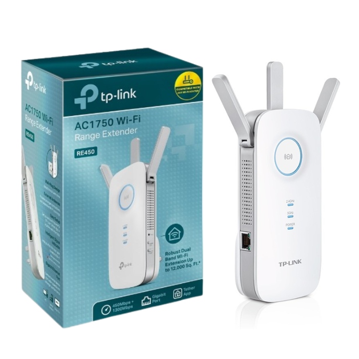 TP-Link RE450 WiFi zesilovač AC1750 2.4/5GHz 450/1300Mb/s Lan